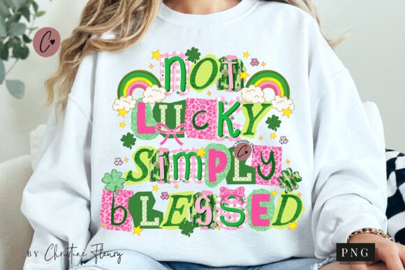 Download Not Lucky Simply Blessed PNG - Blessed png Collection