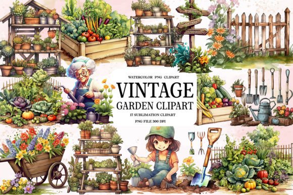 Download Vintage Garden Sublimation Bundle - Bundle Collection