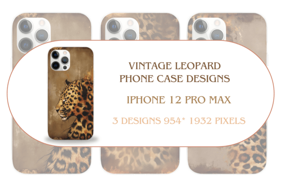 Download IPh12 Pro Max-Vintage Leopard Phone Case - Leopard Collection