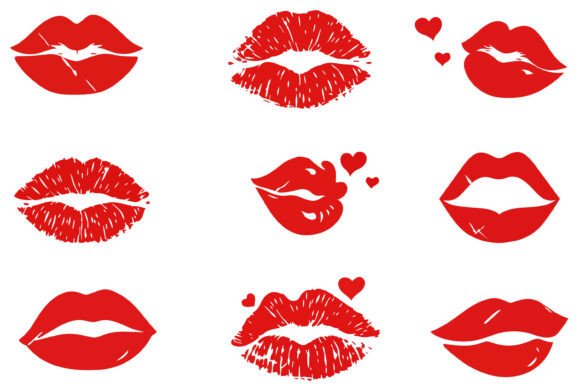 Download Valentine Red Lips SVG Vector Bundle - Bundle Collection