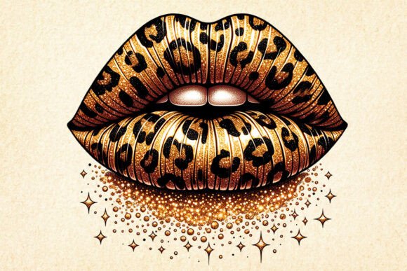Download Leopard Dripping Lips Sublimation PNG - Leopard Collection